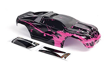 SummitLink Custom Body Muddy Hot Pink Over Black Style Compatible for E-Revo 1/10 Scale RC Car or Truck (Truck not Included) ER-HP-01