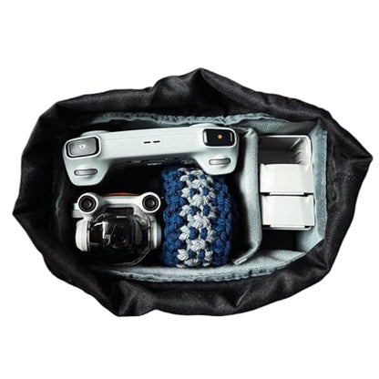 Universal Drawstring Storage Protective Bag Compatible with Mini3Pro Drone and RC Airplane Accessories(Black) - color: Black