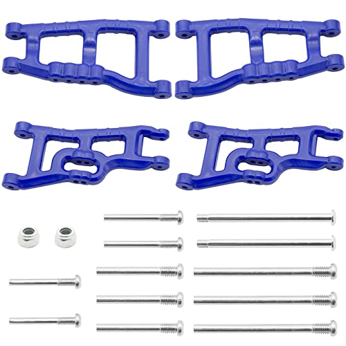 OGRC Plastic Front & Rear Suspension A-Arms for 1/10 Traxxas Slash 2WD | Suspension Arms for Traxxas Slash 2WD Nitro Slash/Rustler #2555 3631, Blue - color: Blue