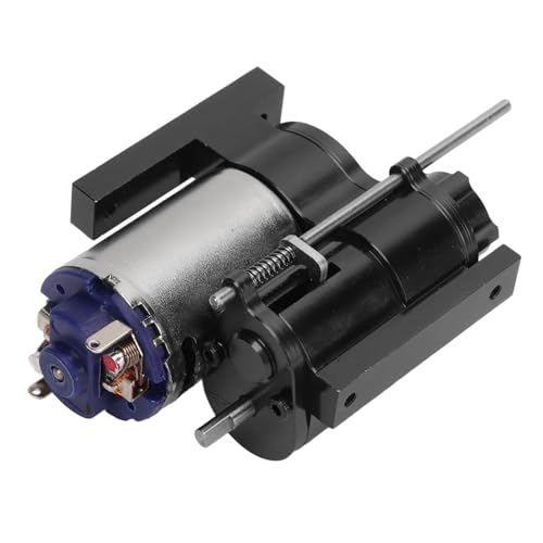 RC Rock Crawler Transmission, Aluminum 2 Speed Gearbox Kit with Metal Gear for WPL B16 B36 MN D90 D91, Upgrade Parts for Hobby Off-Road Enthusiasts - color: Black