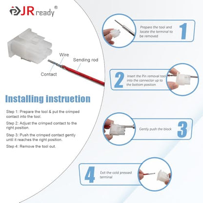 JRready ST5142 Removal and Installing Tool Kit:DRK12B+DRK16B+DRK20B+DAK12B+DAK16B+DAK20B Removal and Installing Tool Kit for MIL-C-81969 Series and Some of Non-MIL Round Contacts - color: ST5142