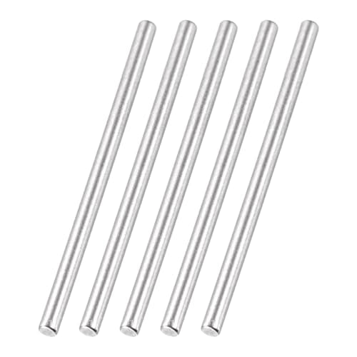 MECCANIXITY 60 Pack Dowel Pin Wheel, 1.5x22.5mm Steel Hex Wheel Hub Nut Pin Replacement for DIY RC Car Truck Boat Helicopter Model Part, Silver - size: 1.5x22.5mm