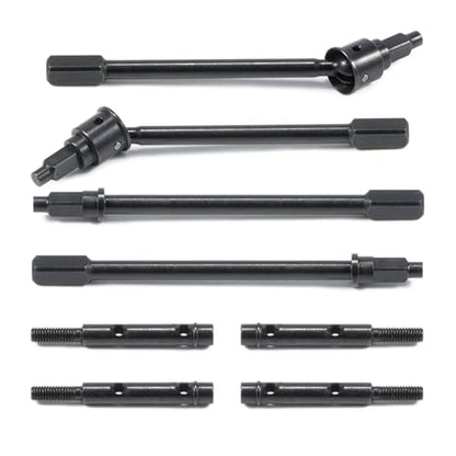 RC Car Transmission Shaft For Axial 1/18 For Capra For Unlimited For Trail For UTB18 Universal Driveshaft Straight Shaft Portal Stub Axle Replacement Buggy RC Crawler Car Parts(4 in 1) - size: 4 in 1