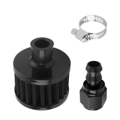 12mm Fuel Cell Vent Filter,High Efficiency Fuel Tank Breather Vent with 8AN (3/4-16) Female Fitting,Durable Anti-Clog Engine Vents Filters for Automotive Engine Fuels System