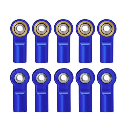COMODO RC Crawler Tie Rod End Ball Joint M4 Shock Absorber Linkage Compatible with 1/10 Scale RC Crawler Suspension System(Blue) - color: Blue