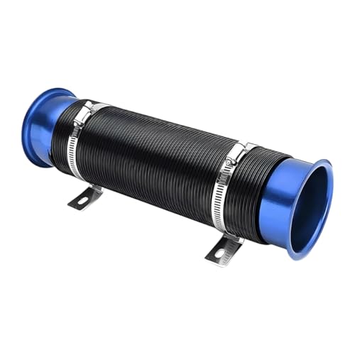 3" Car Turbine Intake Pipe, Adjustable Flexible Aluminum Vehicle Cold Air Intake Tube, Automotive Ducting Turbo Inlet Tube Pipe, Universal for SUV Automobile Truck (Blue) - color: Blue