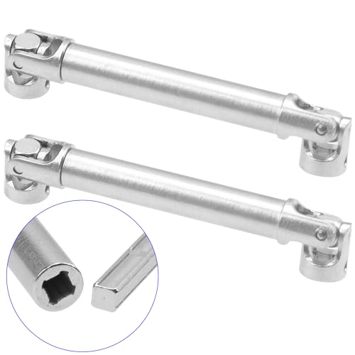 2Pcs Vgoohobby 2mm 3mm 4mm Metal RC Drive Shaft CVD Driveshaft Compatible with WLtoys Axial MN Model WPL Tamiya 1/24 1/18 1/16 1/14 1/12 RC Military Crawler Car Tractor Truck (60-80mm 3-3) - color: 60-80mm 3-3