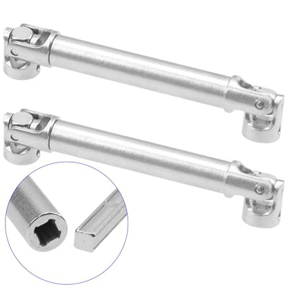 2Pcs Vgoohobby 2mm 3mm 4mm Metal RC Drive Shaft CVD Driveshaft Compatible with WLtoys Axial MN Model WPL Tamiya 1/24 1/18 1/16 1/14 1/12 RC Military Crawler Car Tractor Truck (60-80mm 3-3) - color: 60-80mm 3-3