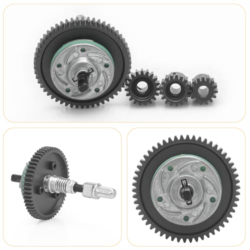 daitoku Differential Gear Complete Slipper Clutch with 32P 15T/17T/19T Pinions Gear Set for Traxxas Slash Stampede Rustle 4X4, Replacement of 6878