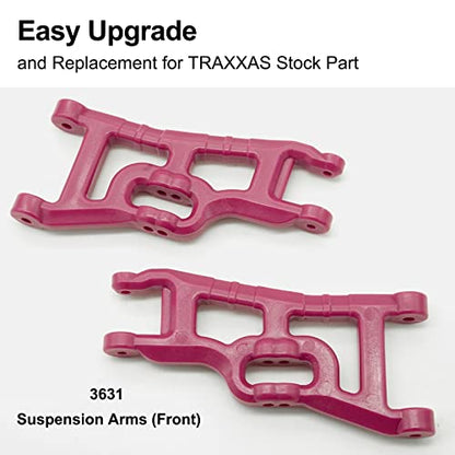 OGRC Plastic Front & Rear Suspension A-Arms for 1/10 Traxxas Slash 2WD | Suspension Arms for Traxxas Slash 2WD Nitro Slash/Rustler #2555 3631, Red - color: Red