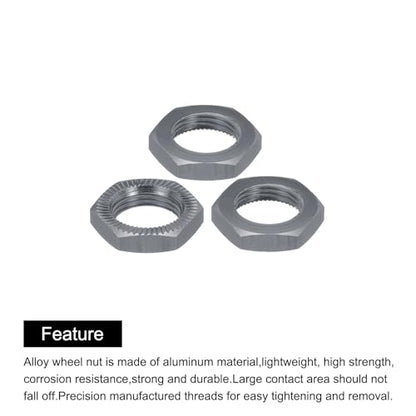 MECCANIXITY Aluminum 17mm RC Wheel Nut Thread M12x1.0mm Hex Wheel Nuts RC Wheel Nut for 1/8 RC Model Car Trucks Off Road Car Upgraded Parts Pack of 16(Titanium Color) - color: Titanium Color