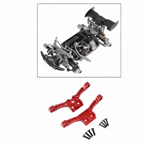 Shock Absorber Brackets Suspension Brackets Damper Mount for 1/18 18101 18102 RC Crawlers, Red