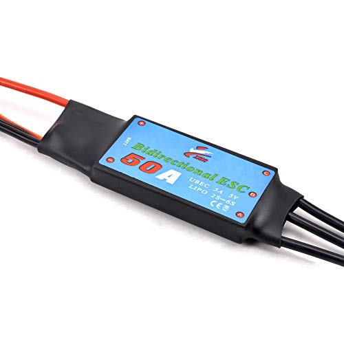 50A Bidirectional Brushless ESC Electric Speed Controller | Electric Speed Controller for RC Car Boat Underwater Propeller - color: 50A ESC