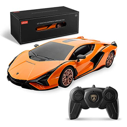 BEZGAR 1:24 Lamborghini Remote Control Car Licensed Lamborghini Sián FKP 37 | Official Lambo Replica, 2.4GHz Interference-Free Control, Ideal Toy for Boys 6-8, 8-12 & Adults, Hobby Collectible Model - color: Lambo-1:24 Lambo Sian