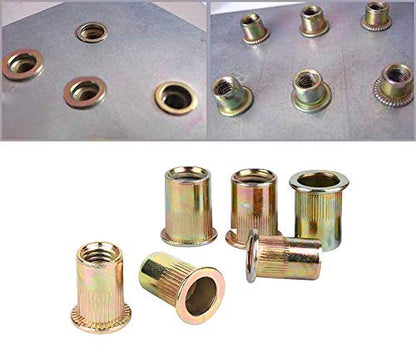 20-Piece Engine Dress up Kit: Aluminum Washers, Bolts & Rivet Nuts (Black) - color: Black