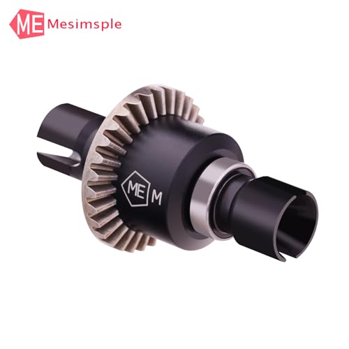 2PCS Alum Front Rear Differential Diff Gear for 1/16 H16207 16208 16209 16210 H16 1/14 14301 14302 14209 14210 H14BM Series Upgrades Part Black - color: Black
