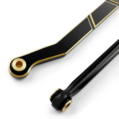 Brass Steering Links Set for 1/18 RC Crawler Redcat Ascent-18, Black Coated Upgrade Replacement Parts, High-Tightening Linkage