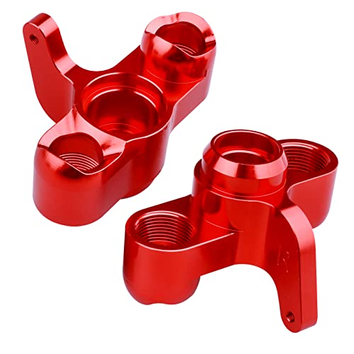 Aluminum Front Steering Blocks Steering Knuckle for Arrma 1/8 Kraton/Outcast/Notorious 6S BLX Upgrades Parts,Replace AR330505 (Red) - color: Red