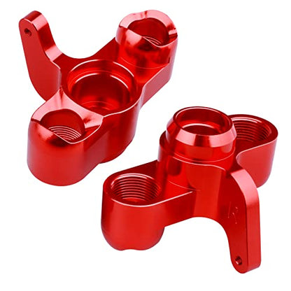 Aluminum Front Steering Blocks Steering Knuckle for Arrma 1/8 Kraton/Outcast/Notorious 6S BLX Upgrades Parts,Replace AR330505 (Red) - color: Red