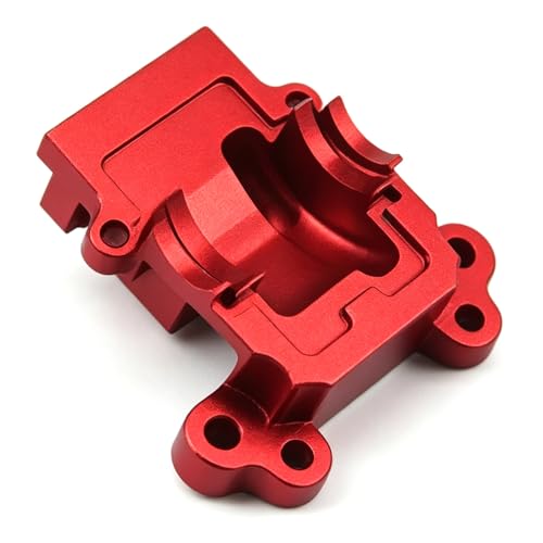 Aluminum Upgrade Parts Set for ARRMA 1/16 Mini Kraton 3S, Front/Rear Upper/Lower Arm, Gearbox Cover, Wing, Steering Link (Red Rear Gearbox Cover) - color: Red Rear Gearbox Cover