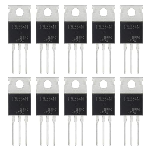 IRLZ34N IRLZ34 MOSFET Transistors 30A 55V IRLZ34NPBF N-Channel Power Mosfets Transistor 30 Amp 55 Volt TO-220 (Pack of 10 pcs) - style: IRLZ34N
