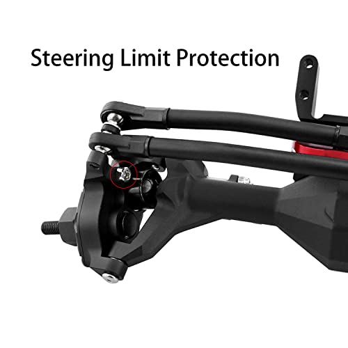 HyBDX CNC Aluminum Alloy Anodized Front and Rear Portal Axle Upgrade for 1/10 RC Rock Crawlers, Compatible with SCX10 II… (Black)