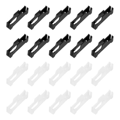 MECCANIXITY 40 Pcs Servo Extension Cable Clips Lock, Servo Cable Safety Connector Lead Wire Buckle Lock for RC Car Plane Boat DIY Y Adapter Cable, Black/White - color: Black/White