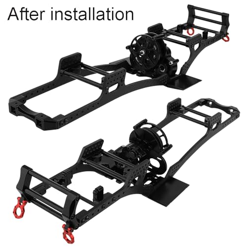 Adjustable LCG Chassis Carbon Fiber Frame Rails for 1/10 RC Crawler Axial SCX10 & SCX10 II 90046 90047 86100 Lower Center of Gravity Upgrade Parts