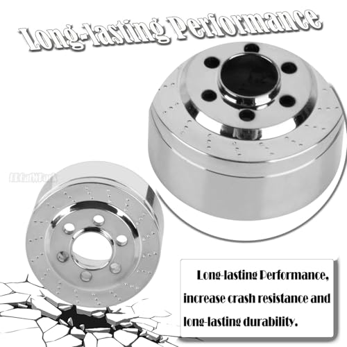 4Pcs 100g Stainless Steel Heavy Duty Wheel Weights Upgrades Part for 1/10 SCX10 SCX10 II 90046 SCX10 III TRX4 D90 RC Crawler Car 1.9 & 2.2 Beadlock Wheels Balance Weights
