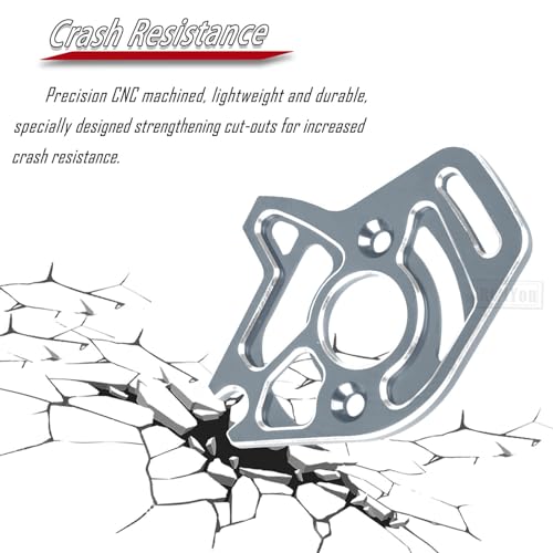 Aluminum RC Motor Mount Upgrades Part for 1/10 Slash 4x4/Slash 4x4 VXL,Alloy Motor Plate Hops Up,Titanium - color: Titanium - Upgrades Part