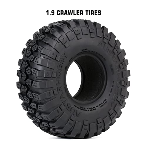 INJORA 1.9 Crawler Tires RC Rock Terrain Tire for SCX10 1/10 RC Crawler