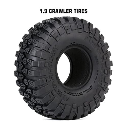 INJORA 1.9 Crawler Tires RC Rock Terrain Tire for SCX10 1/10 RC Crawler