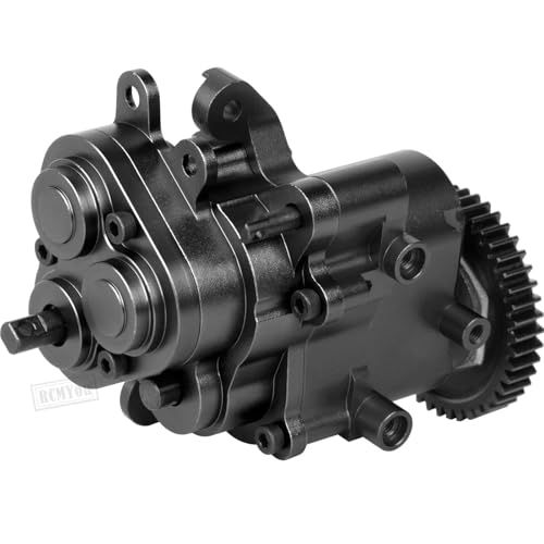 Aluminum Transmission Gearbox with Internal Gears Upgrades Part for 1/10 TRX-4 TRX-6 RC Crawler,Alloy 2 Speed Transmission Gearbox,Black - color: Black - (Alloy Transmission)