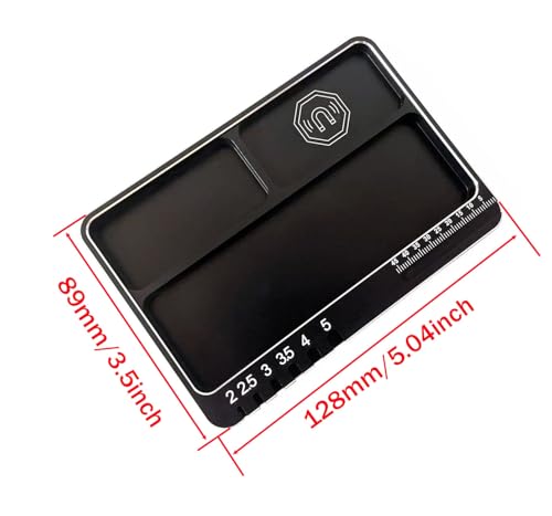 RC Magnetic Screws Tray RC Parts Screws Holder Plate for RC Car Boat Drone | Aluminum Magnetic&non-magnetic zones, 3-slot parts tray for RC repair, organization. For RC cars, boat, FPV drone, plane.