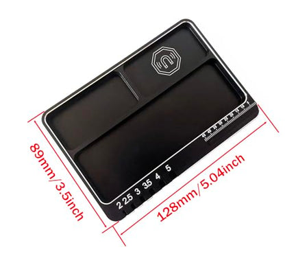 RC Magnetic Screws Tray RC Parts Screws Holder Plate for RC Car Boat Drone | Aluminum Magnetic&non-magnetic zones, 3-slot parts tray for RC repair, organization. For RC cars, boat, FPV drone, plane.