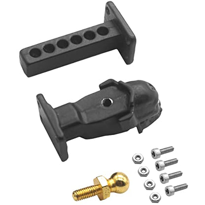 Share Goo Metal Tow Trailer Hook Drop Hitch Receiver Compatible with Traxxas TRX-4 90046 90047 SCX10 RC4WD D90 1/10 RC Crawler Car Rear Bumper Hook (Black)