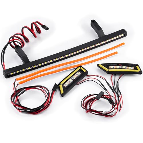 RCLIONS RC Car Headlights Taillight Roof Lights Front&Rear Lamp Kit for ARRMA Mojave 6S EXB 1/7 Monster Truck Upgrades Parts