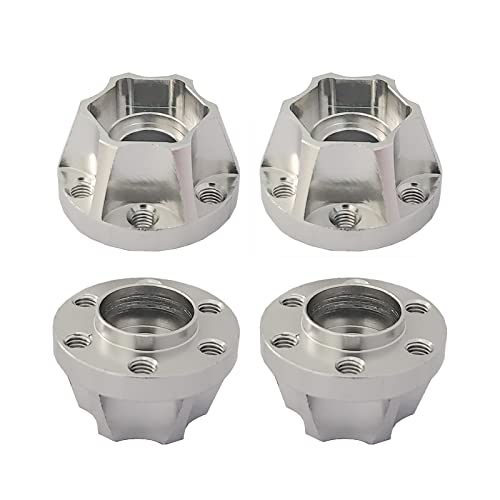 4Pcs Metal RC Wheel Hubs Adapters 12mm Hex for 1.9inch 2.2inch Beadlock Wheel Rim Axial Scx10 Trx4 Wraith Gen7 Gen8 D90 CC01 1/11 RC Crawler S (12mm) - size: 12mm
