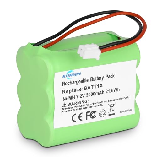 KUNLUN 3000mAh 7.2V Replacement Battery for 2GIG BATT1X BATT2X BATT1 | Compatible for 2GIG Go Control Panel Security Alarm System GC2, 2GIG-CNTRL2, 2GIG-CP2, GCKIT311, 228844, 6MR2000AAY4Z
