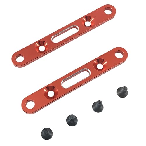 Suspension Arm Mount Set for ARRMA Mojave 4X4 4S BLX RC Truck (Red) | Aluminum Alloy,Front,Rear,1/8 Scale,ARA320589 Compatible,ARA320590 Compatible,CNC Machined,High Strength,Precision Fit - color: Red