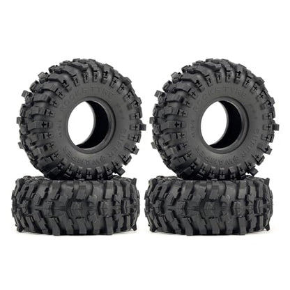 4PCS RC 1.9 inch Crawler Tires Super Soft Sticky Rubber Tires with Foam Instert 120mm/4.72inch Tall Suitable for 1/10 Axial SCX10 I II III TRX4 Redcat Etc RC Crawler Car Upgrades