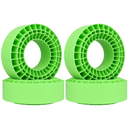 HobbyPark 2.2" Silicone Tire Inserts Soft, Fits 132-134mm 5.25" OD Crawler Tires, Replaces Foam Inserts, 4‑Pack, Waterproof, Good Traction & Sidewall Support for 1/10 RC Crawlers, 125×45mm (Green) - color: Green