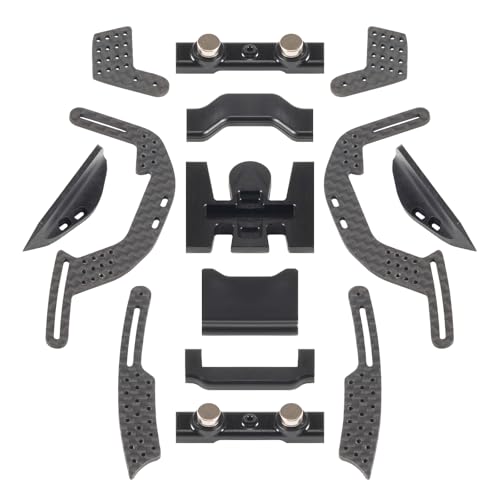 1/24 LCG Chassis Kit, SCX24 Carbon Fiber Chassis Custom Builds, Performance Comp Rigs with High Clearance Adjustable Wheelbase for 1/24 RC Crawler SCX24 FCX24