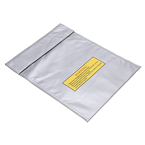 Lipo Battery Explosion Proof Bag, Fireproof Lithium Battery Safe Guard Bag, Nylon Charging Storage for Safe Storage, Silver - size: Silver