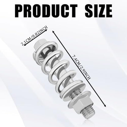 2PCS M10x1.25 Exhaust Manifold Bolts, Exhaust Flange Bolts, Muffler Repair Kit with Springs, for Automotive Exhaust Manifold Gasket Reduce Vibration Car Accessories Universal for Most Cars