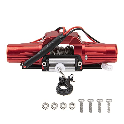 RC Car Winch,Universal Simulation Winch with Dual Motor Compatible with Traxxas TRX4 Axial SCX10 90046 D90 1/10 Scale RC Crawler Car