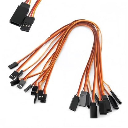 10 Pieces 3-pin Servo Extension Cable Servo Extension Cord Female to Male Rc Wire Cable Connector 11.8 inch for RC JR Futaba Car Airplanes