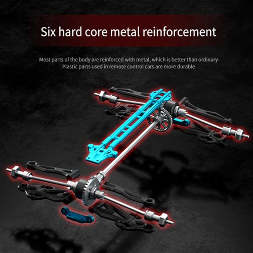 Fast RC Cars for Adults Max 45mph, 1/16 Remote Control Car, Brushless Motor Electric Off Road RC Truck, 4WD High Speed Drift RC Car with 3 Lipo Batteries
