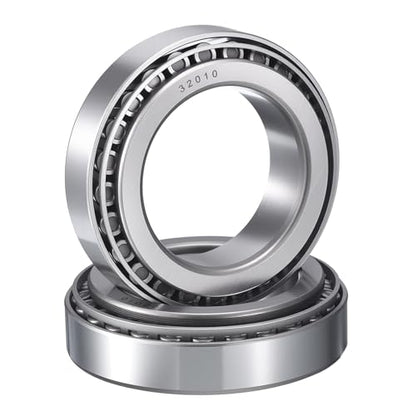 2 Pack 32010 Tapered Roller Bearing Cone and Cup Set | 50mm Bore 80mm OD 20mm Cup Width, Chrome Steel Taper Bearings Set, ABEC-3 - size: 32010