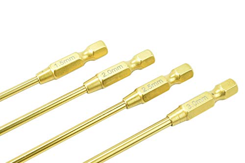 Apex RC Products 1.5, 2, 2.5 & 3mm Titanium Quick Change Allen Key Set #2739